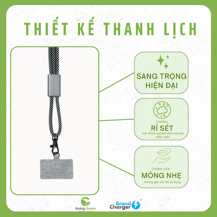 Dây treo điện thoại cổ tay Brandcharger Lany Wristband Eco