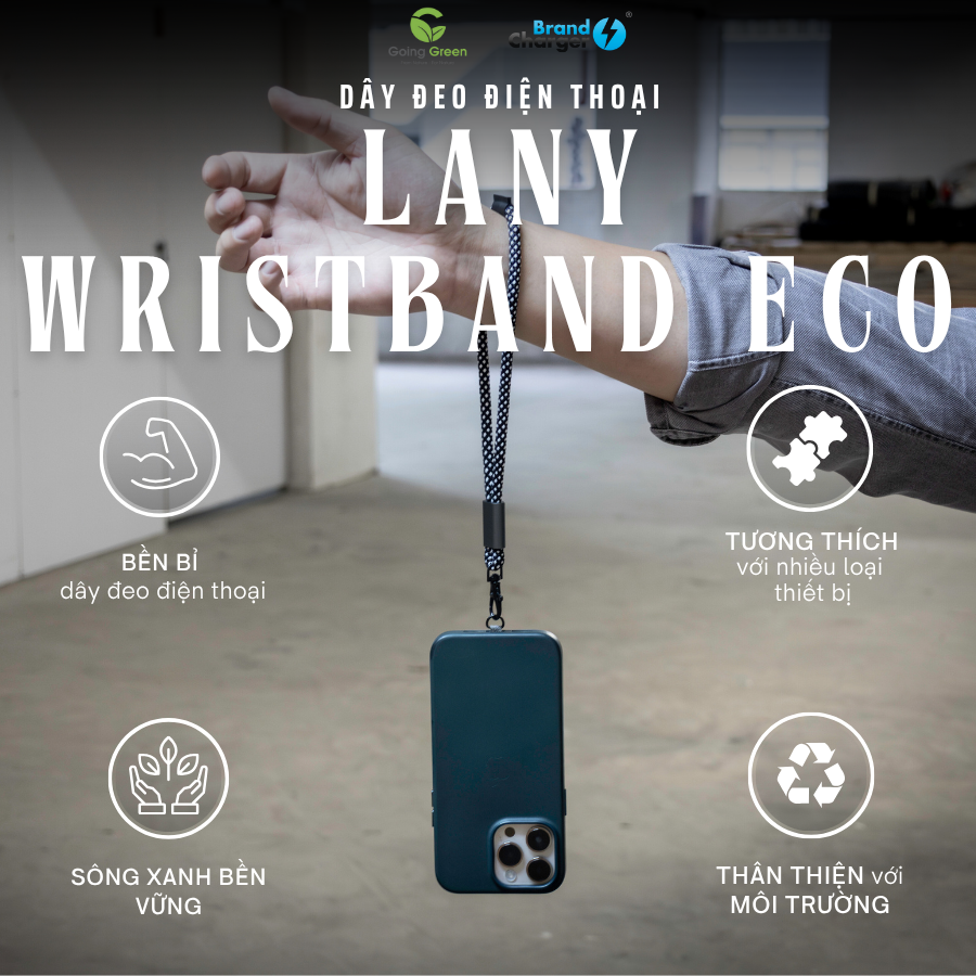 Dây treo điện thoại cổ tay Brandcharger Lany Wristband Eco