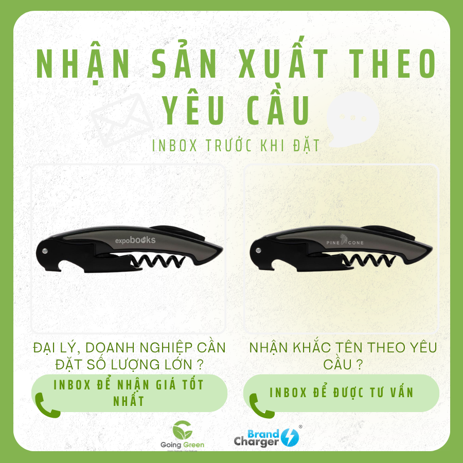 Dụng cụ mở rượu, bia đa năng 4 trong 1 Brandcharger Sommelier
