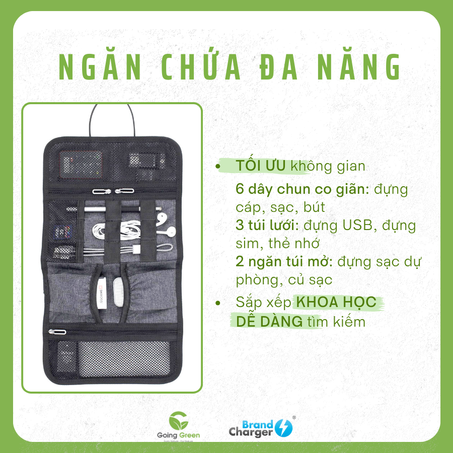 Túi xếp tiện lợi Brandcharger Folio