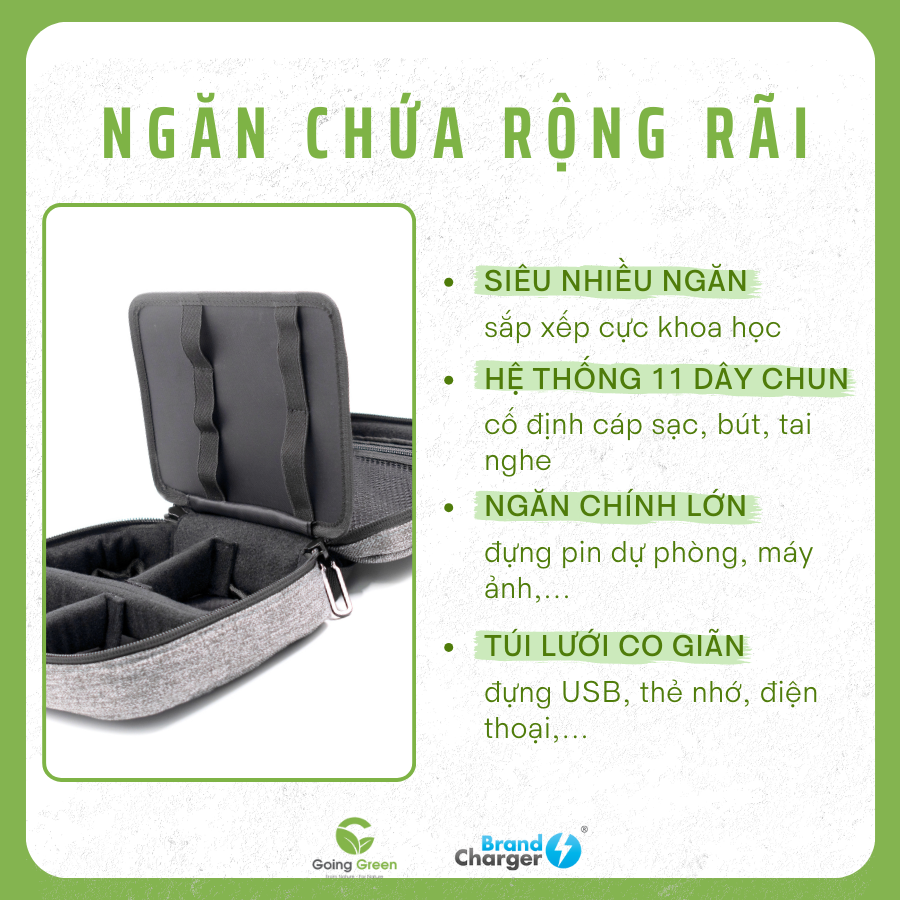 Túi tiện lợi có vách ngăn Brandcharger Folio Pro