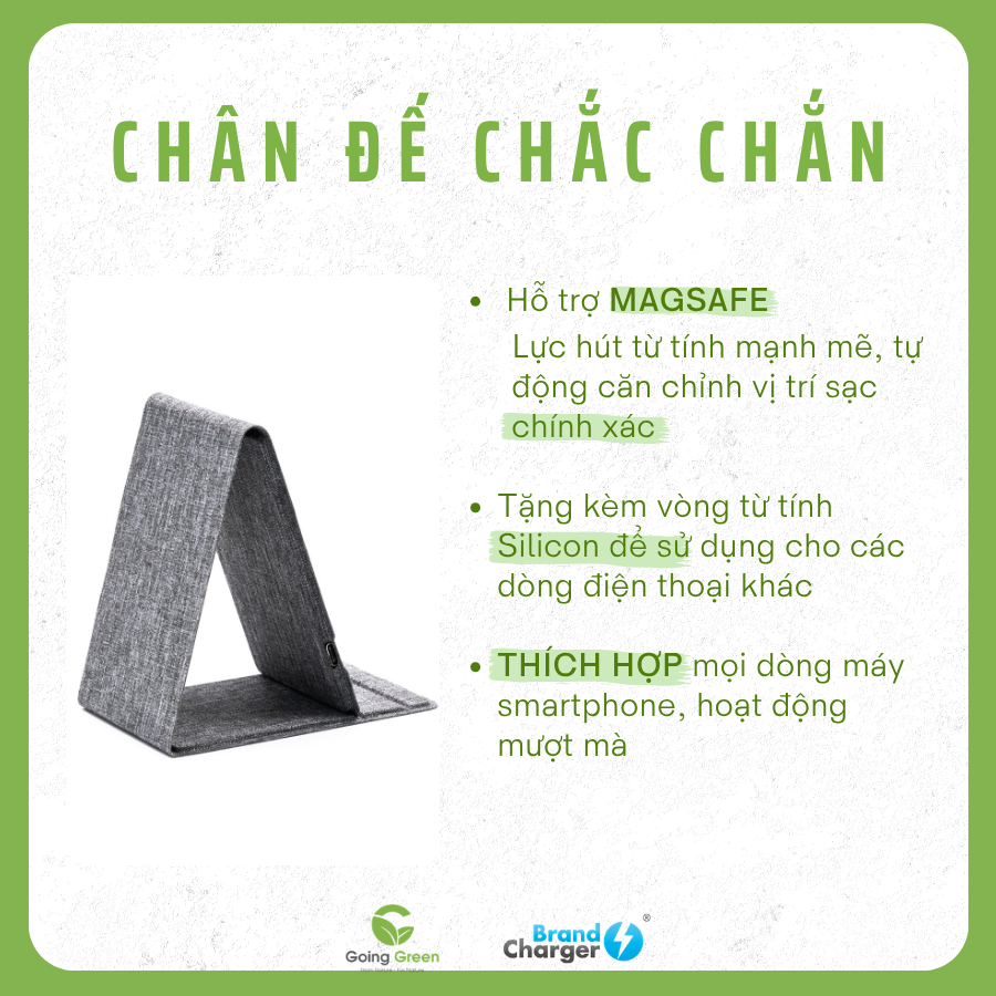 Giá đỡ điện thoại Brancharger có chức năng sạc cảm ứng Ascend Charge Eco