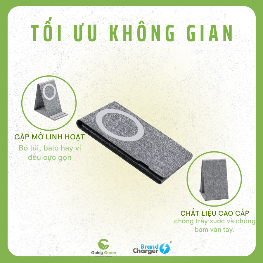 Giá đỡ điện thoại Brancharger có chức năng sạc cảm ứng Ascend Charge Eco