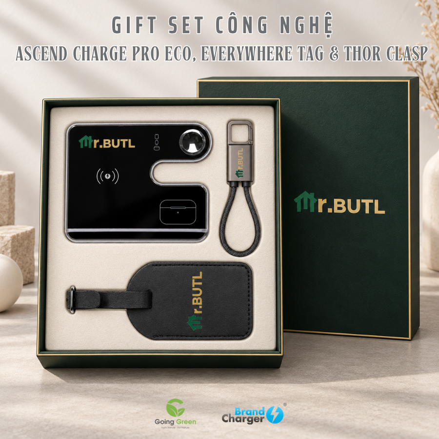 Gift Set Công nghệ Ascend Charge Pro Eco, Everywhere Tag & Thor Clasp