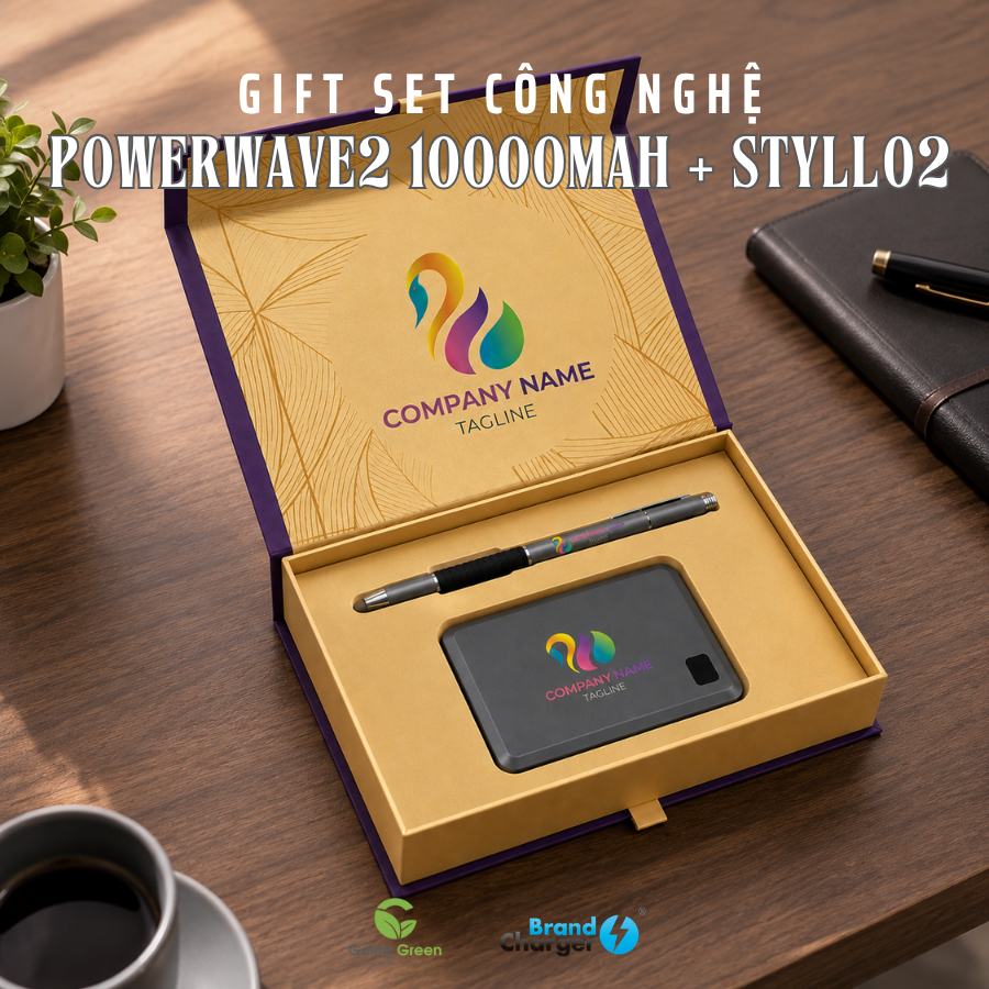 Gift Set Powerwave2 10000mAh & Bút Styllo2