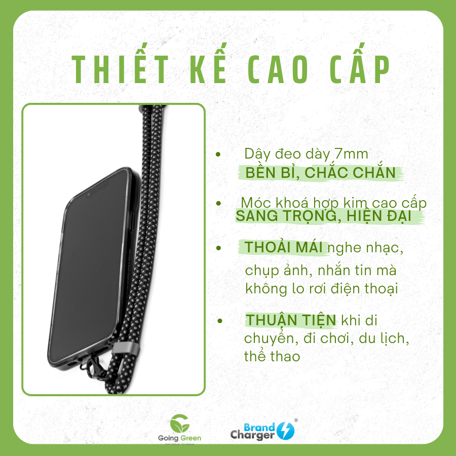 Dây đeo điện thoại kèm cap sạc Lany Wristband Charge