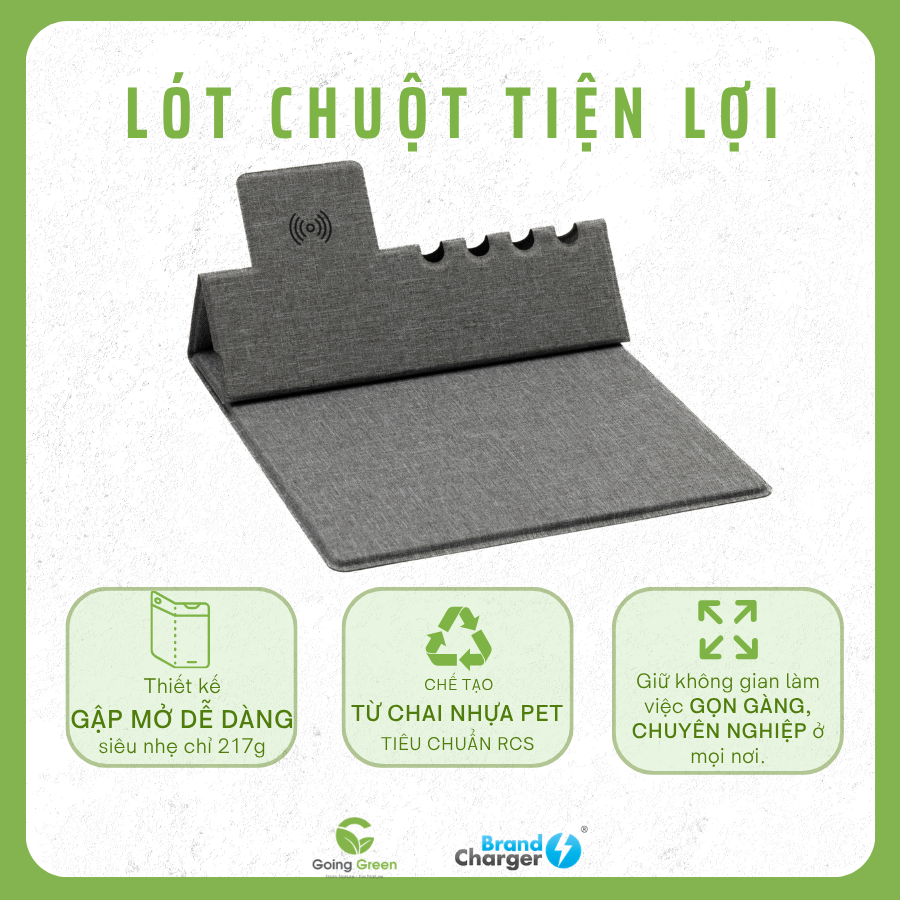 Lót chuột tích hợp sạc không dây BrandCharger Evopad Charge 2