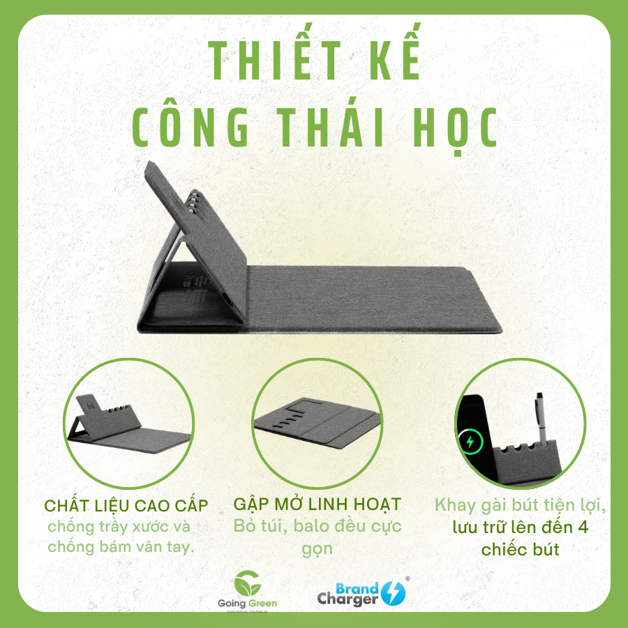 Lót chuột tích hợp sạc không dây BrandCharger Evopad Charge 2