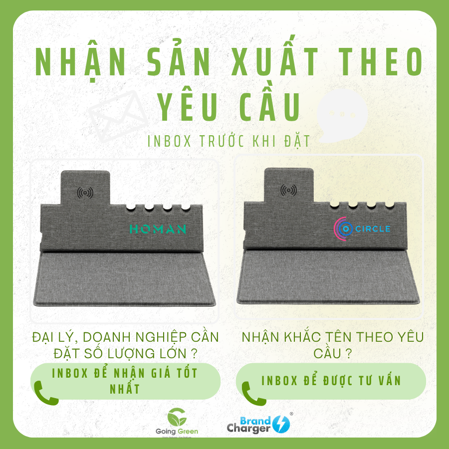 Lót chuột tích hợp sạc không dây BrandCharger Evopad Charge 2