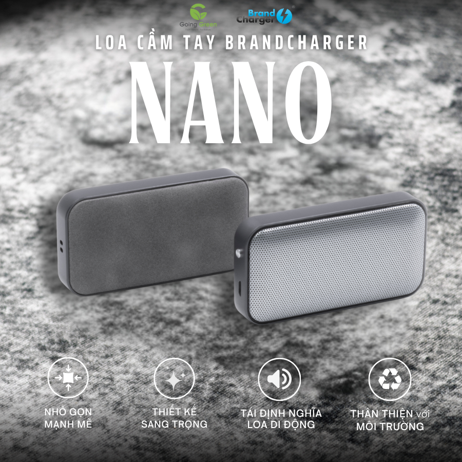 Loa Không Dây Nano BrandCharger – Siêu Mỏng, Âm Thanh Lớn, Da Vegan