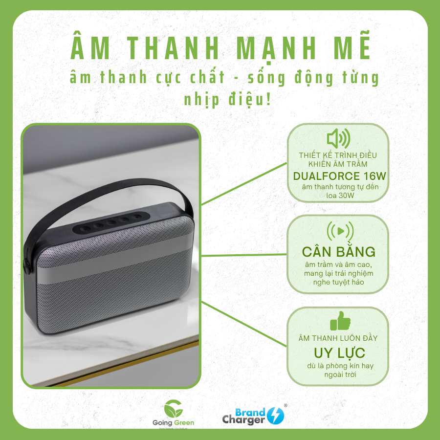Loa bluetooth xách tay Brandcharger Nano Beast