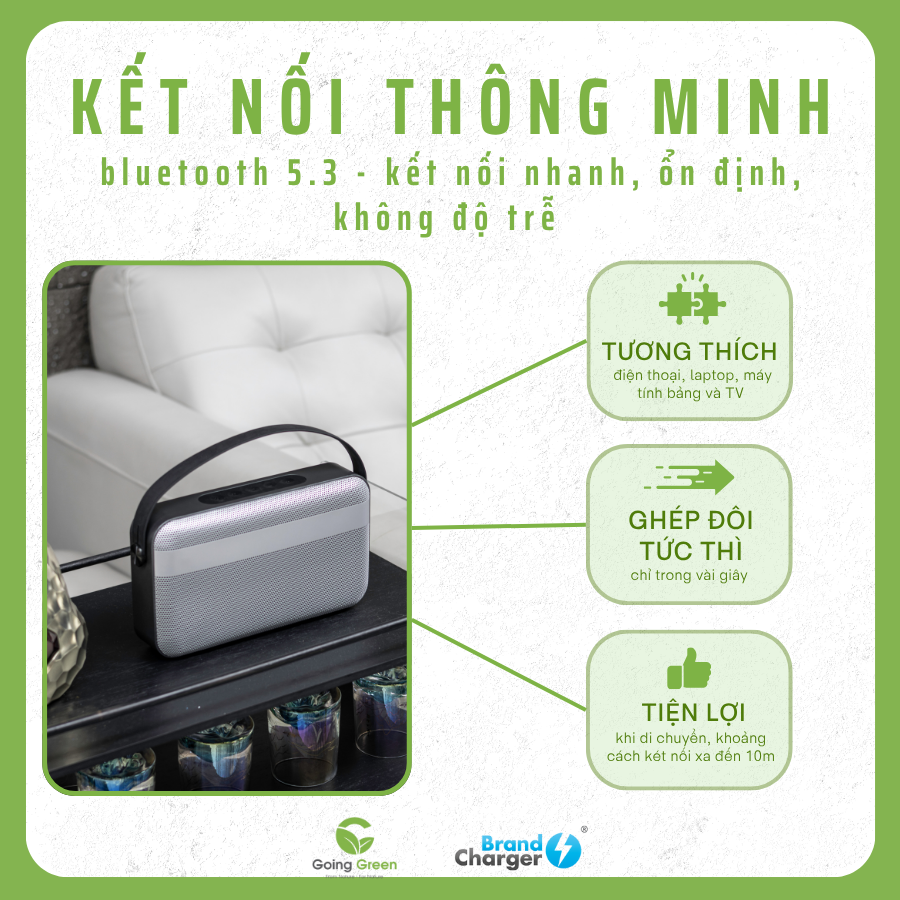 Loa bluetooth xách tay Brandcharger Nano Beast