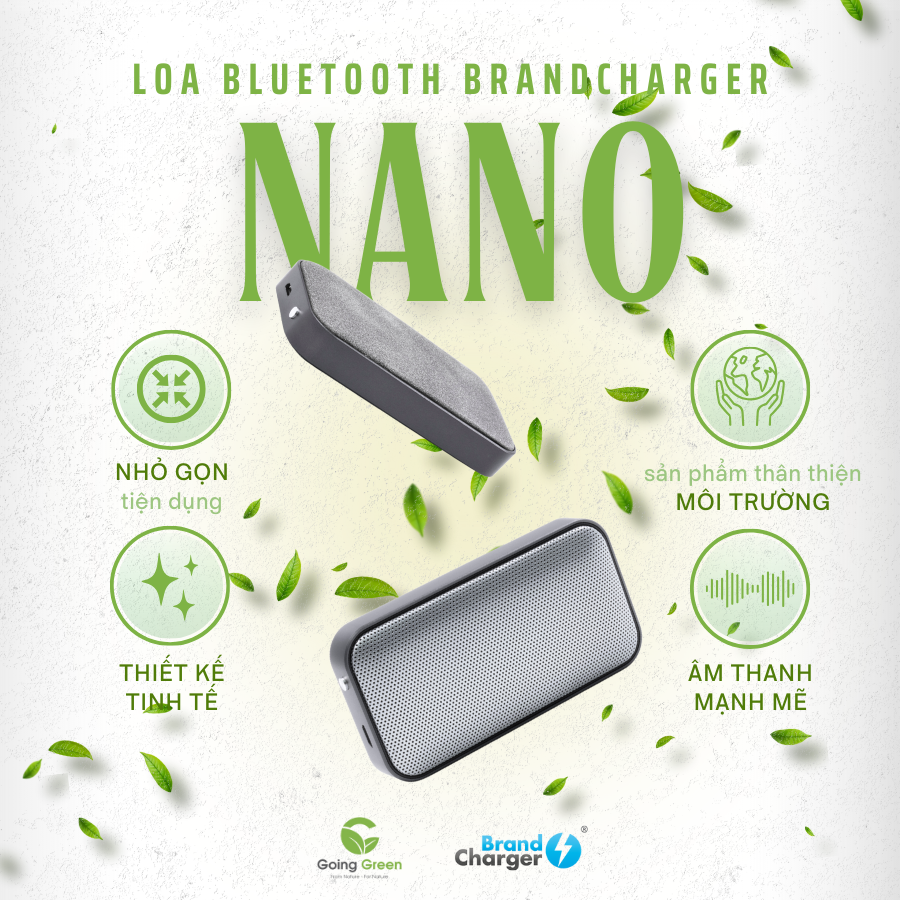 Loa Không Dây Nano BrandCharger – Siêu Mỏng, Âm Thanh Lớn, Da Vegan