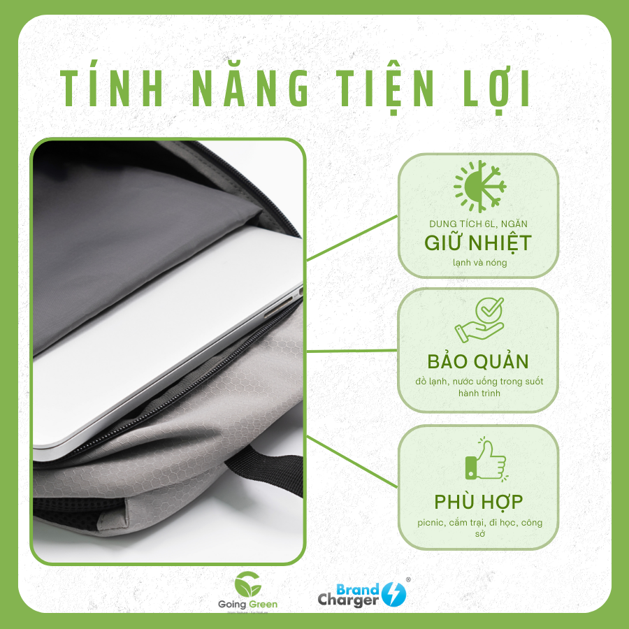 Balo Du Lịch Nomad Eco BrandCharger – Tái Chế, Giữ Nhiệt, 18L