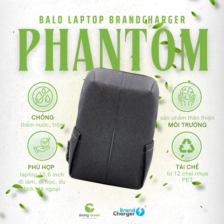 Balo Brandcharger chống trộm tuyệt đối Phantom