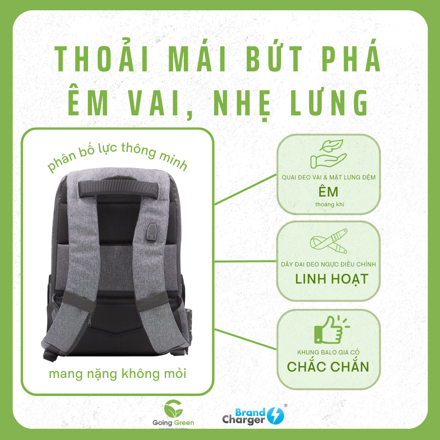 Balo Brandcharger chống trộm tuyệt đối Phantom