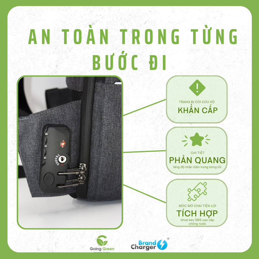 Balo Brandcharger chống trộm tuyệt đối Phantom