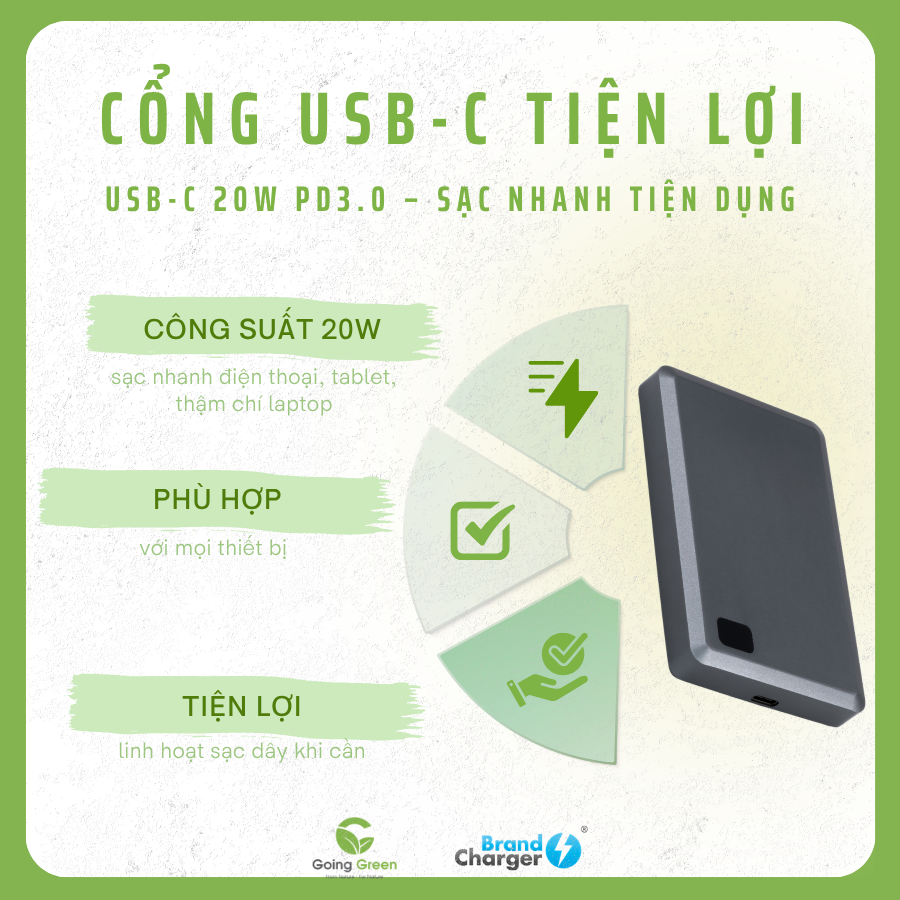 Pin Sạc Dự Phòng BrandCharger Powerwave 2 10000