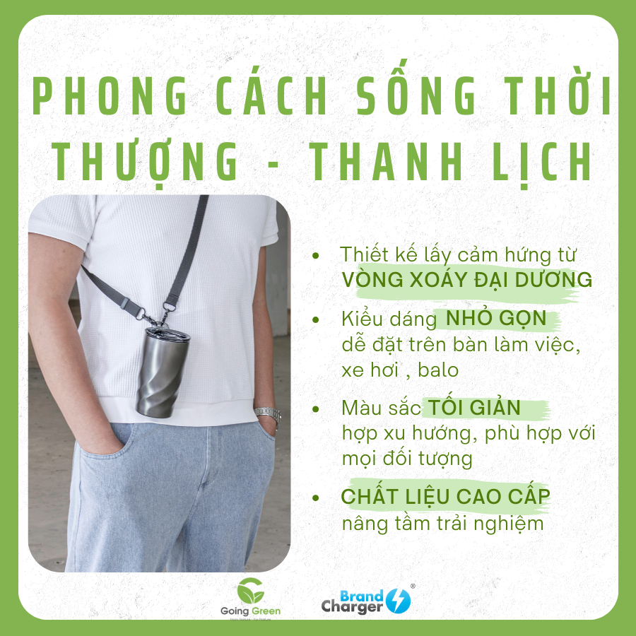 Quà Tặng Doanh Nghiệp Bình Giữ Nhiệt 2 Trong 1: Vortex Calix Eco + Nắp Hydroboost