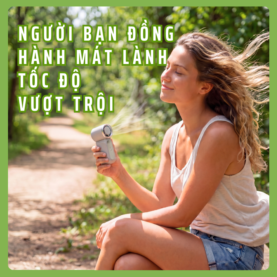 Quạt cầm tay tốc độ cao cao cấp BrandCharger Sonic