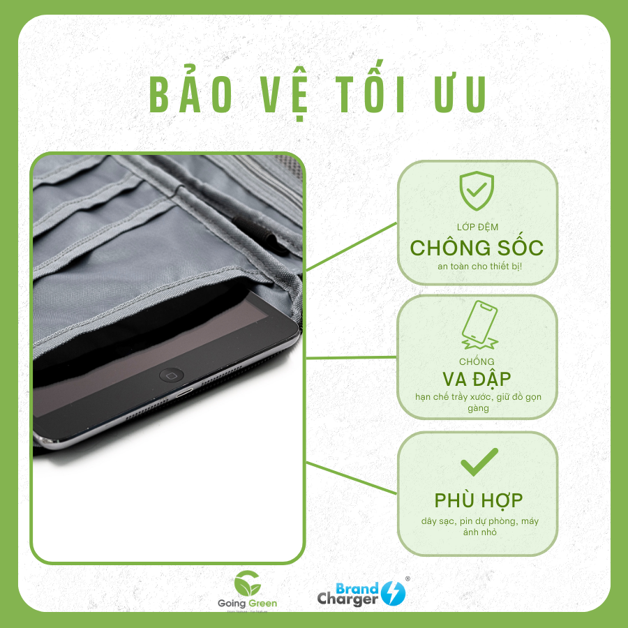 Túi Đựng Phụ Kiện Rover Eco BrandCharger – Tái Chế, Chống Thấm