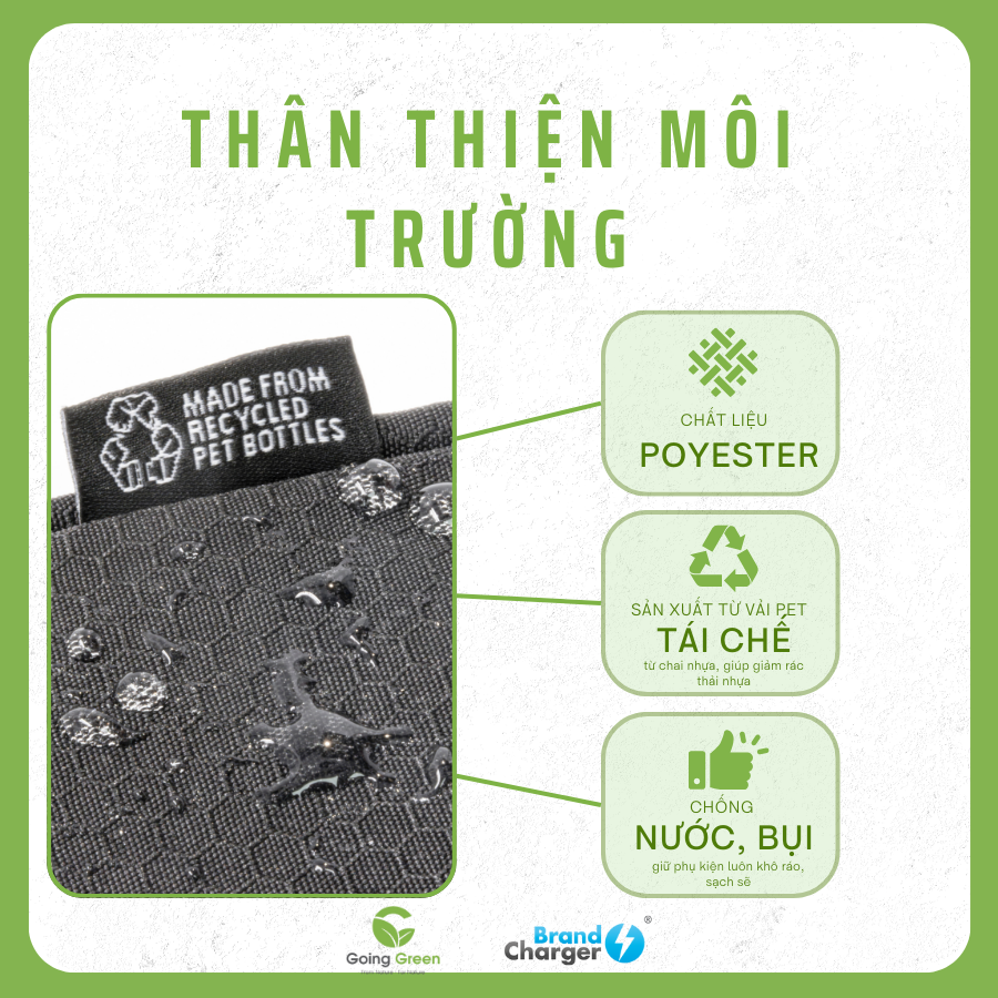Túi Đựng Phụ Kiện Rover Eco BrandCharger – Tái Chế, Chống Thấm
