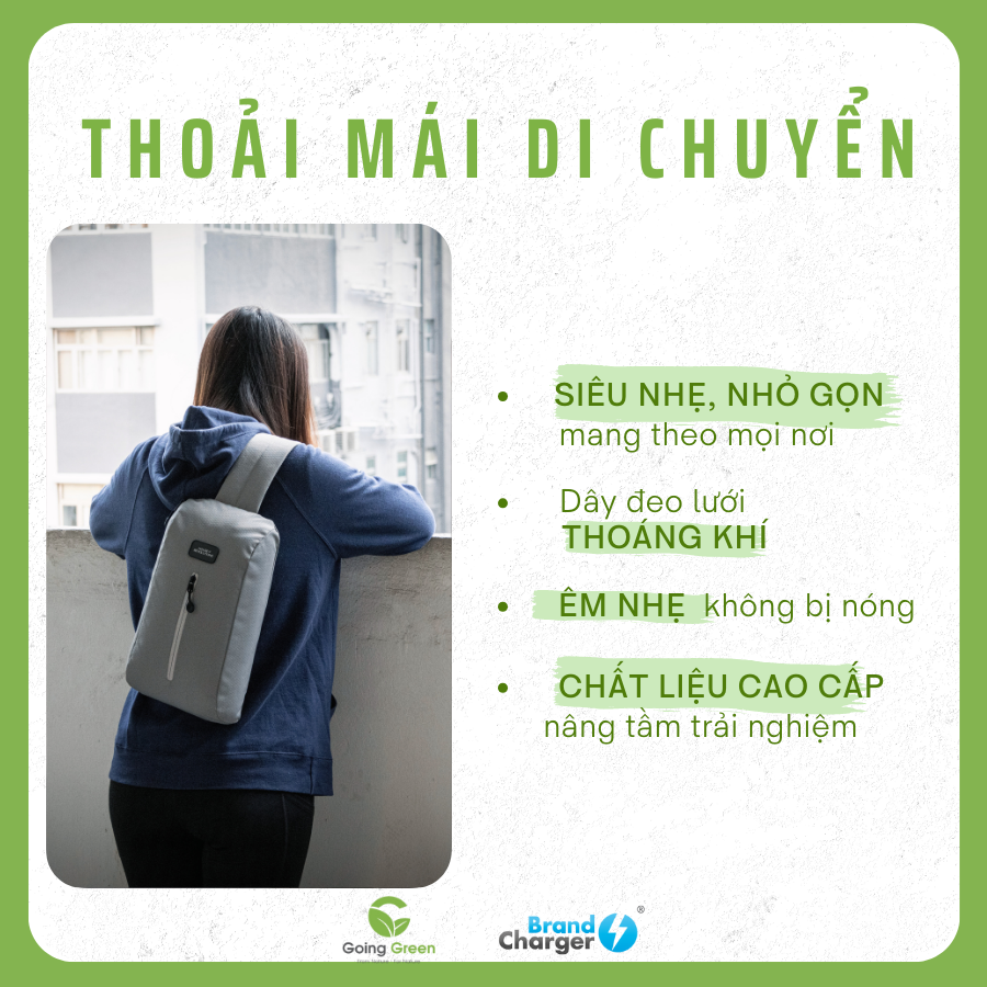 Túi thể thao xếp gọn tiện lợi Brandcharger Sling