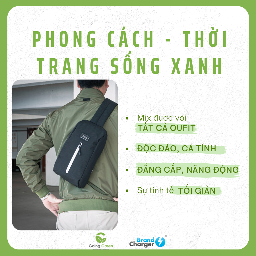 Túi thể thao xếp gọn tiện lợi Brandcharger Sling
