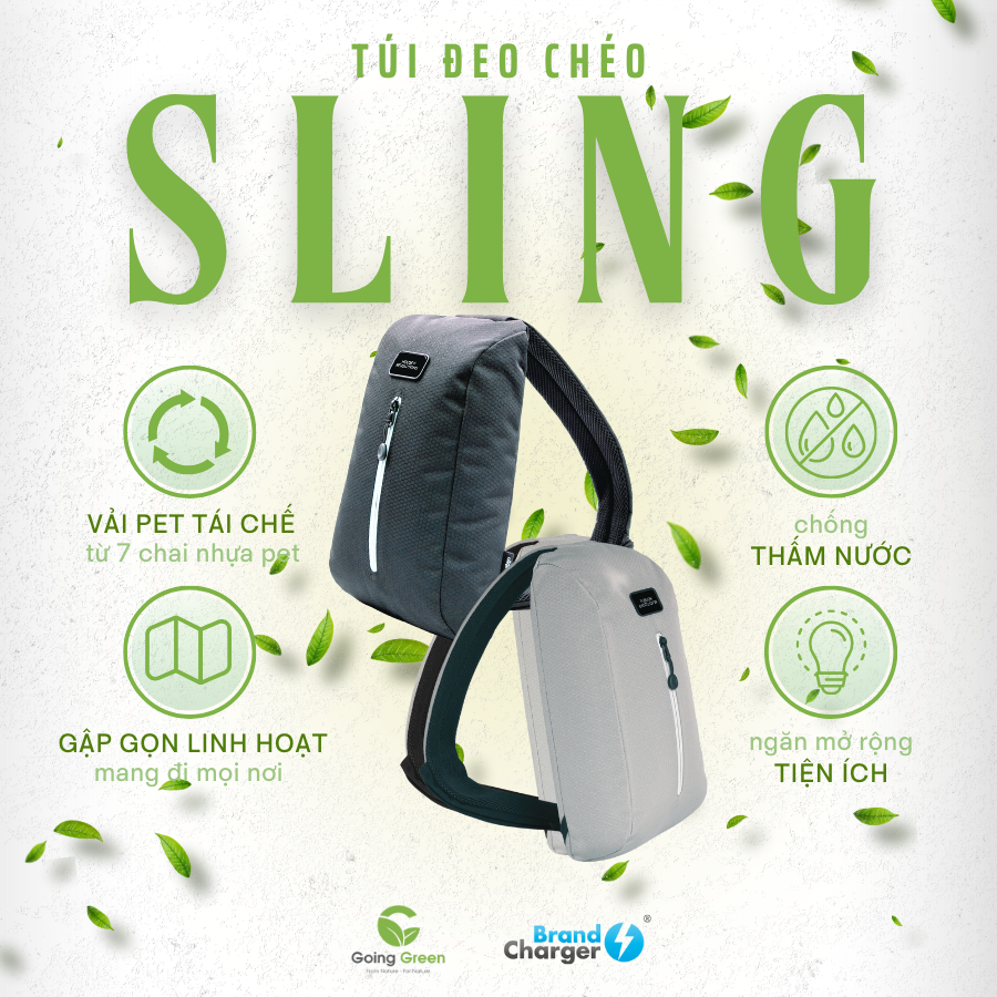 Túi thể thao xếp gọn tiện lợi Brandcharger Sling