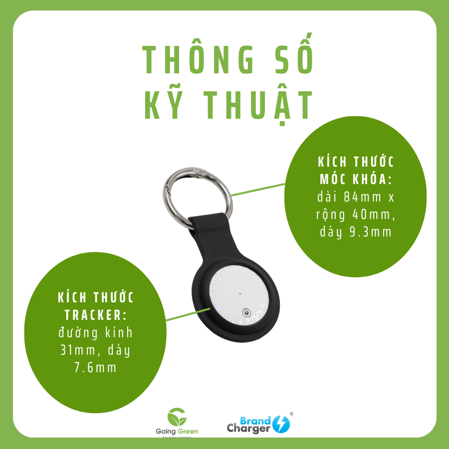 Thiết bị định vị BrandCharger Tracker tương thích iOS & Android
