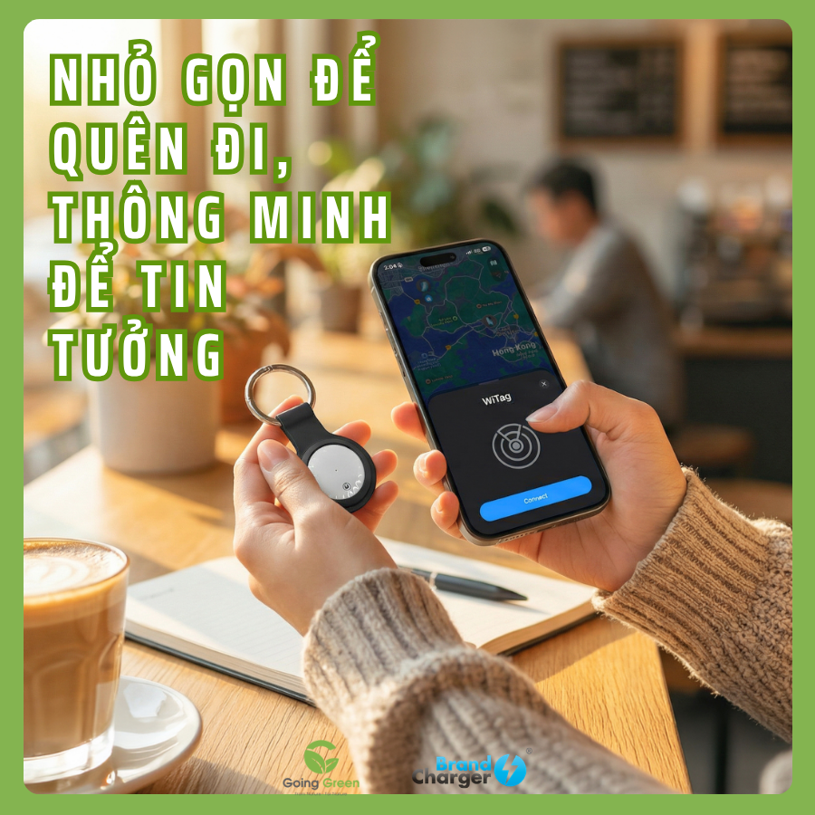Thiết bị định vị BrandCharger Tracker tương thích iOS & Android