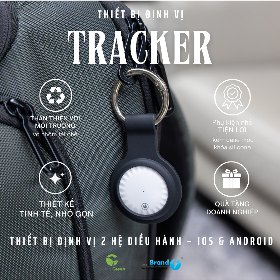 Thiết bị định vị BrandCharger Tracker tương thích iOS & Android