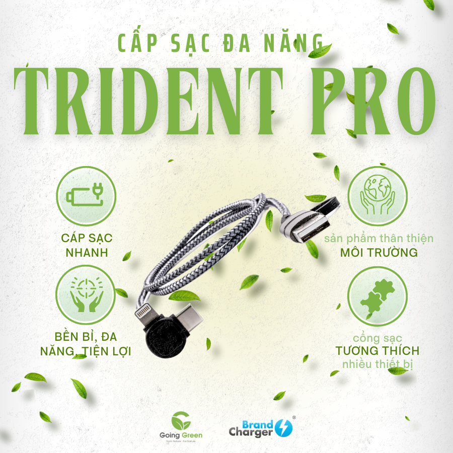 Cable chuyển đổi Brandcharger thông minh Trident Pro Eco