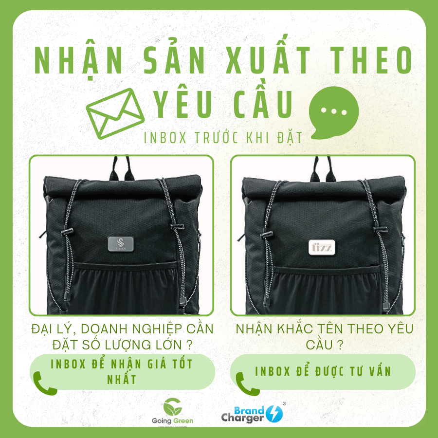 Balo Laptop Du Lịch Gấp Gọn Venturer Eco BrandCharger – Tái Chế, Chống Thấm