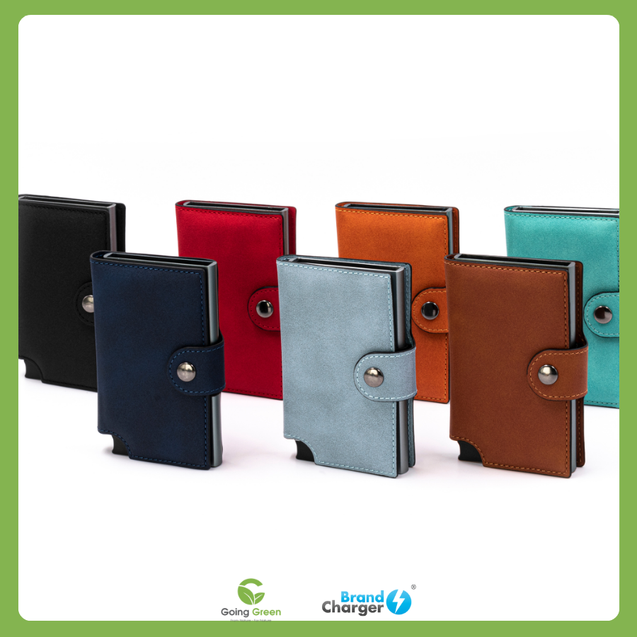 Ví Gấp Wally Porto RFID BrandCharger – Da Vegan & Nhôm Cao Cấp