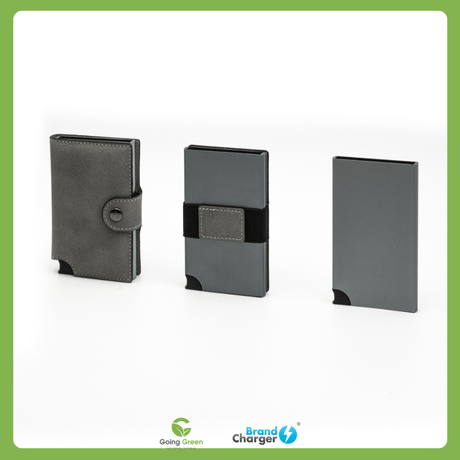 Ví Gấp Wally Porto RFID BrandCharger – Da Vegan & Nhôm Cao Cấp