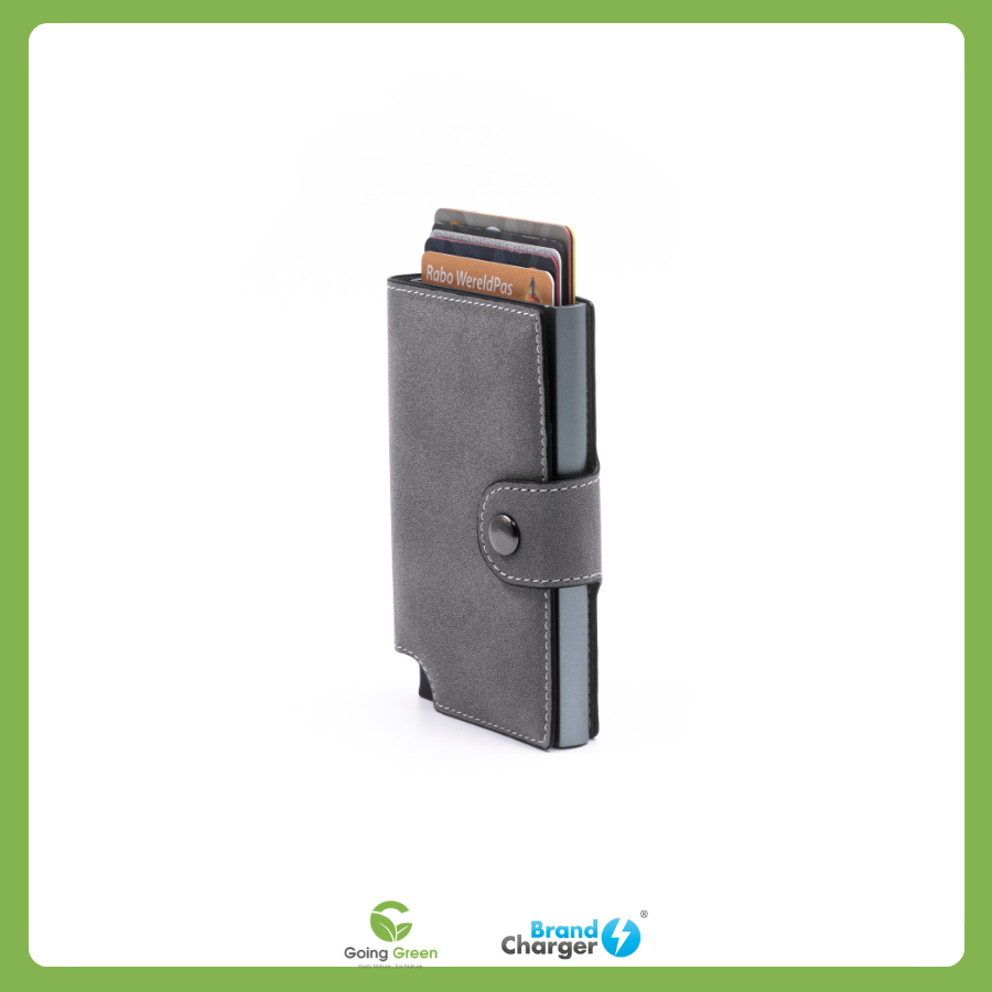Ví Gấp Wally Porto RFID BrandCharger – Da Vegan & Nhôm Cao Cấp