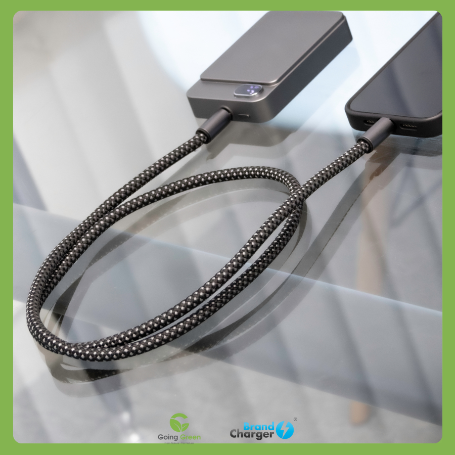 Cáp Sạc Nhanh Volt Eco BrandCharger 60W – USB-C to USB-C, Tái Chế, Siêu Bền