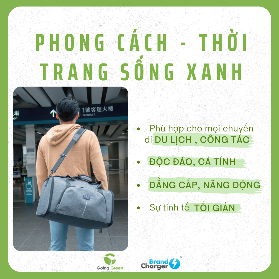 Túi Du Lịch Đa Năng Voyager Eco BrandCharger – Tái Chế, 35L, Chống Thấm