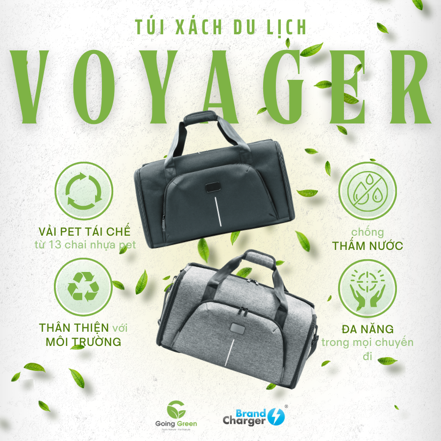 Túi Du Lịch Đa Năng Voyager Eco BrandCharger – Tái Chế, 35L, Chống Thấm