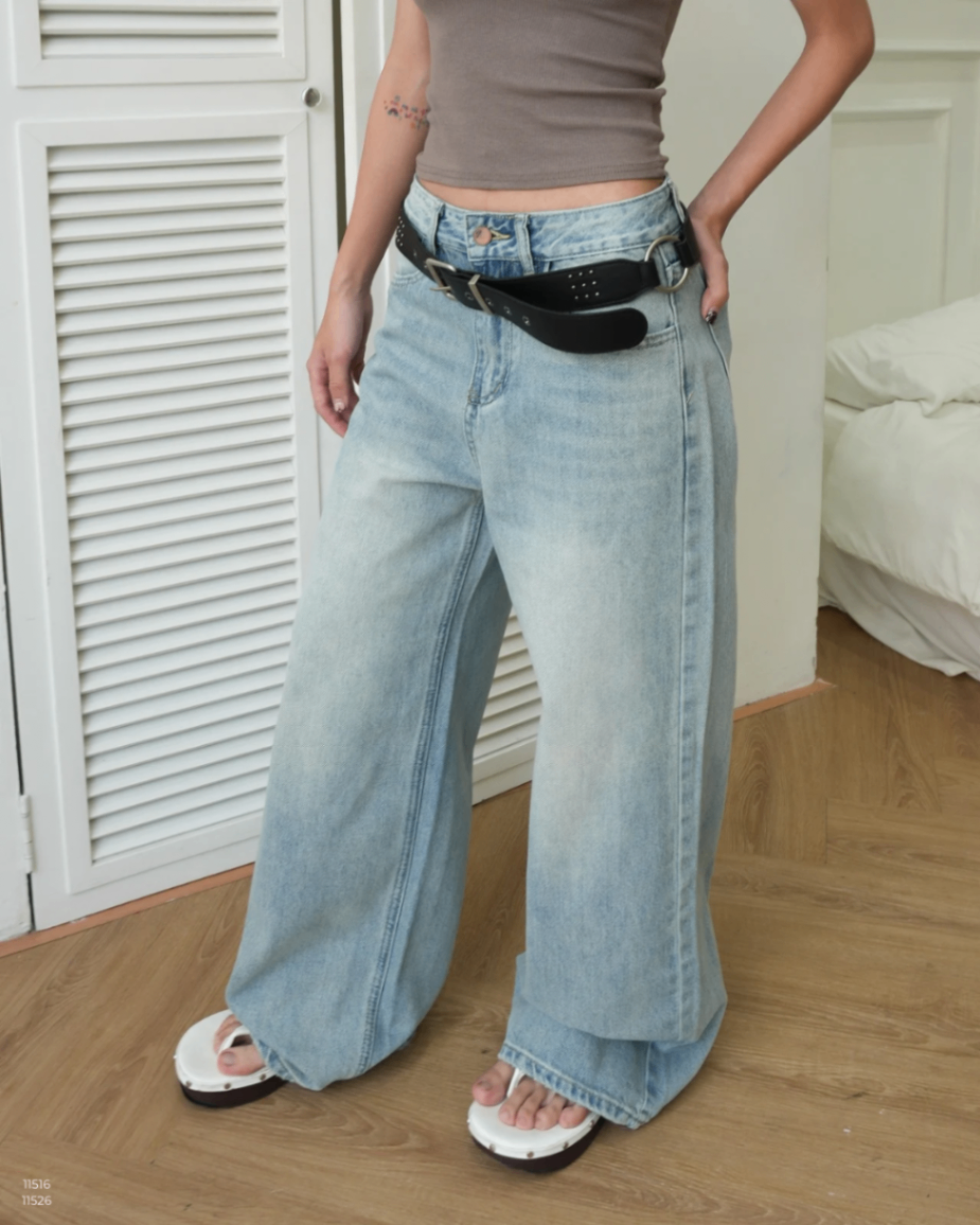 QUẦN JEANS ỐNG RỘNG MÀI JUNE 918280
