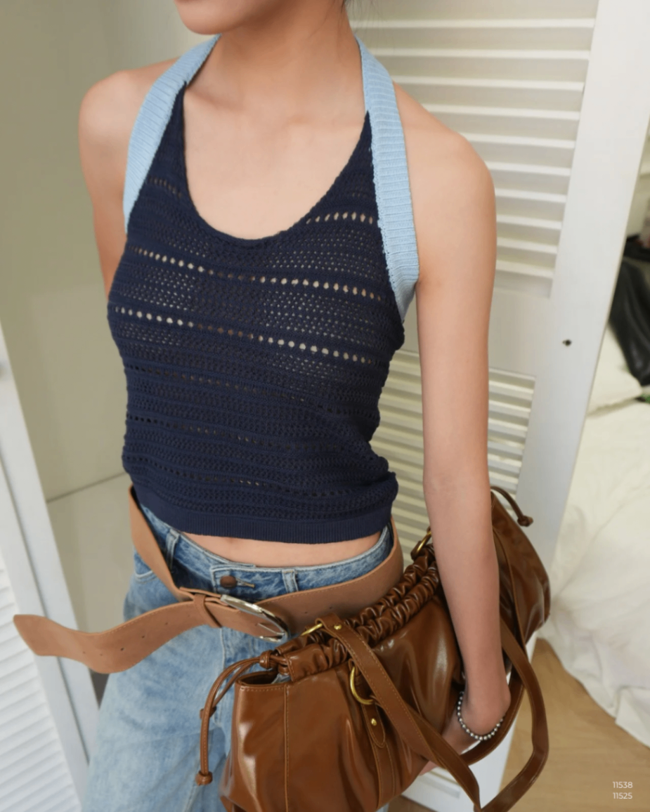 ÁO TANKTOP LEN VIỀN DÂY 2335