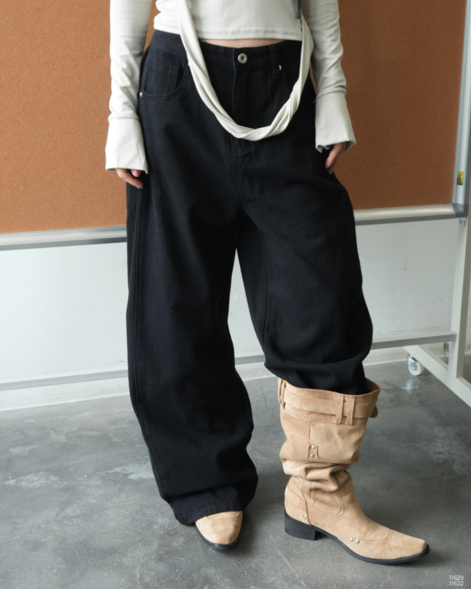 QUẦN JEANS ỐNG RỘNG TÚI VUÔNG ECO 8733