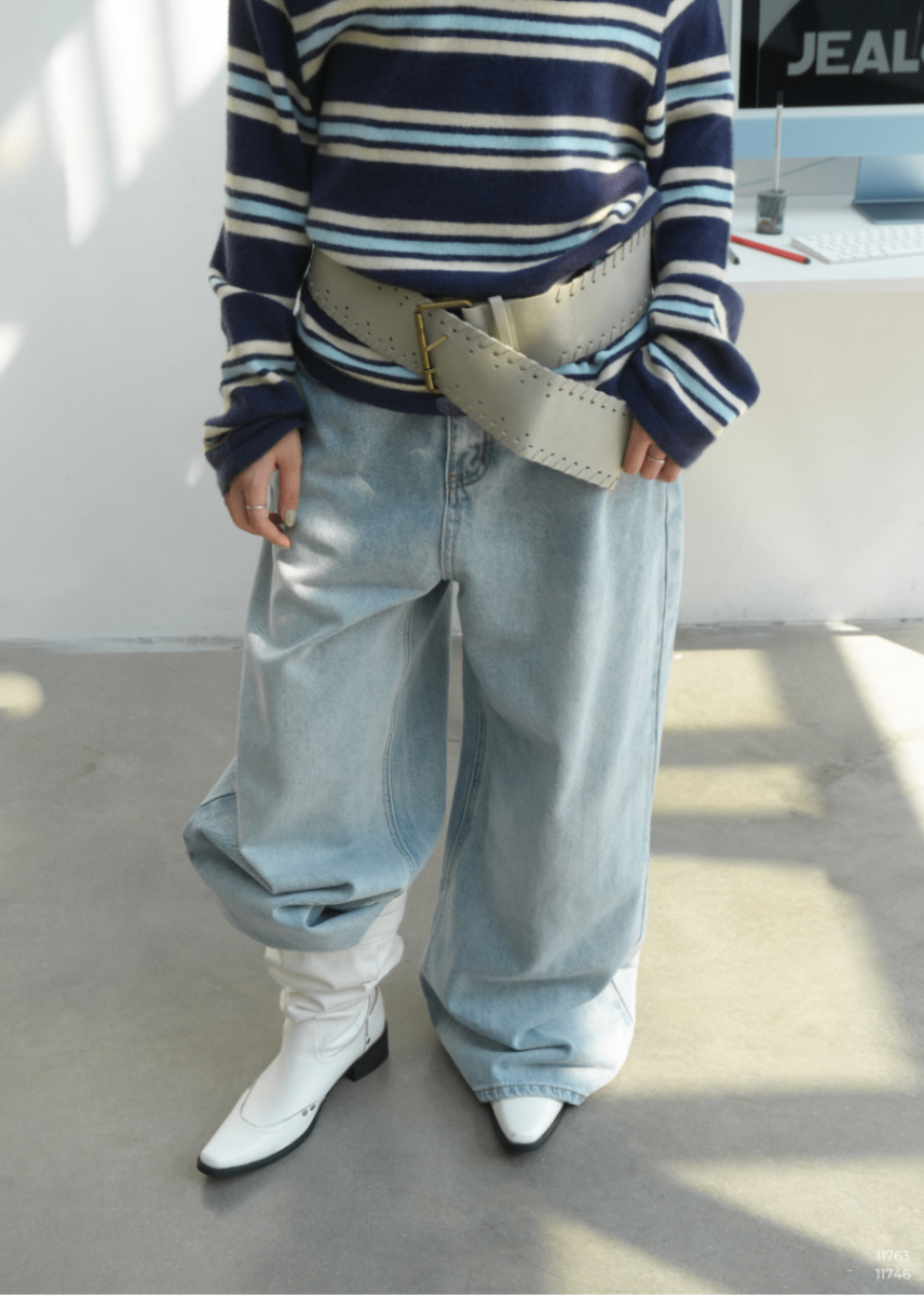 QUẦN JEANS ỐNG RỘNG ECOO 7785-1