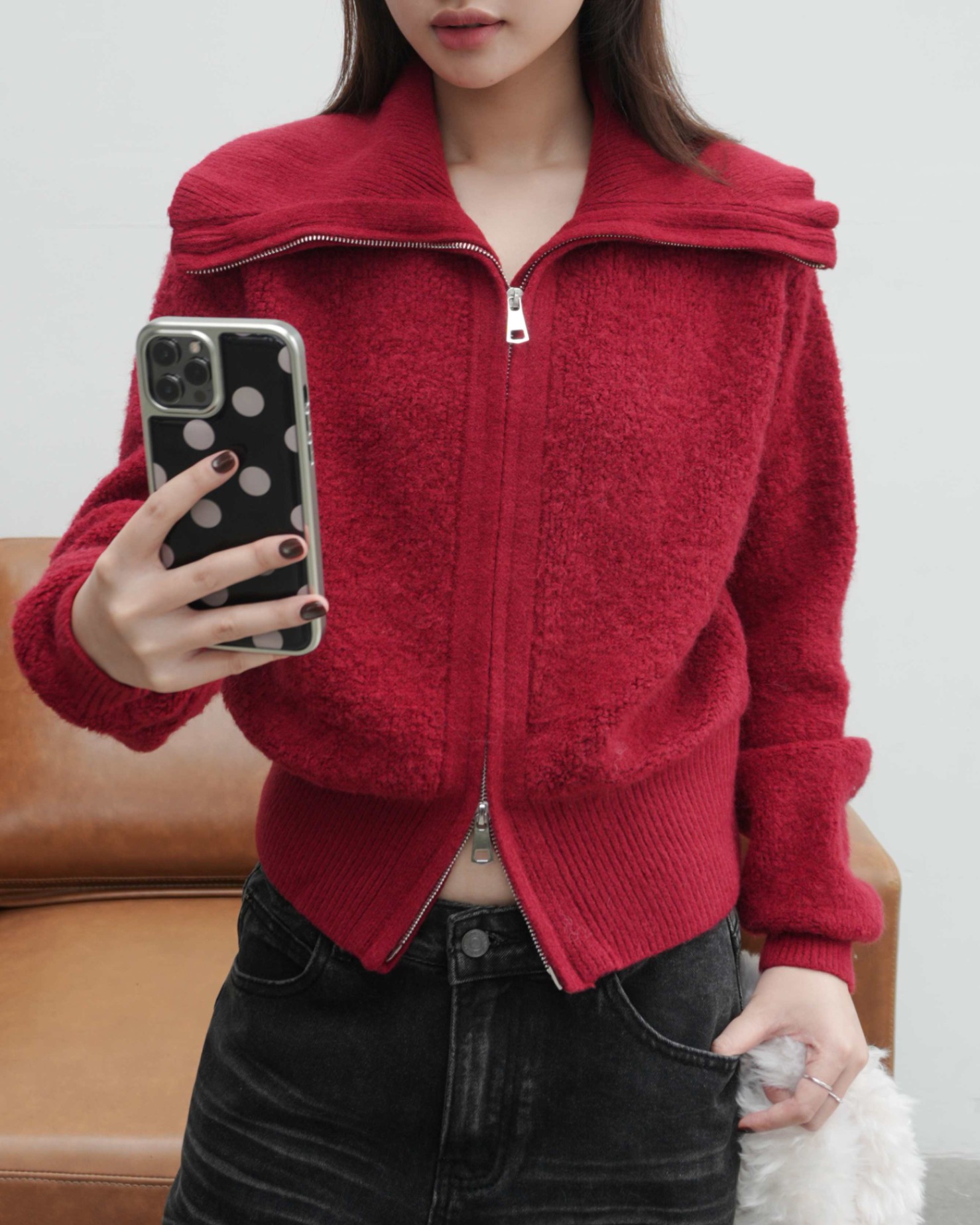 ÁO KHOÁC LEN CỔ CAO MISS LIN 9240