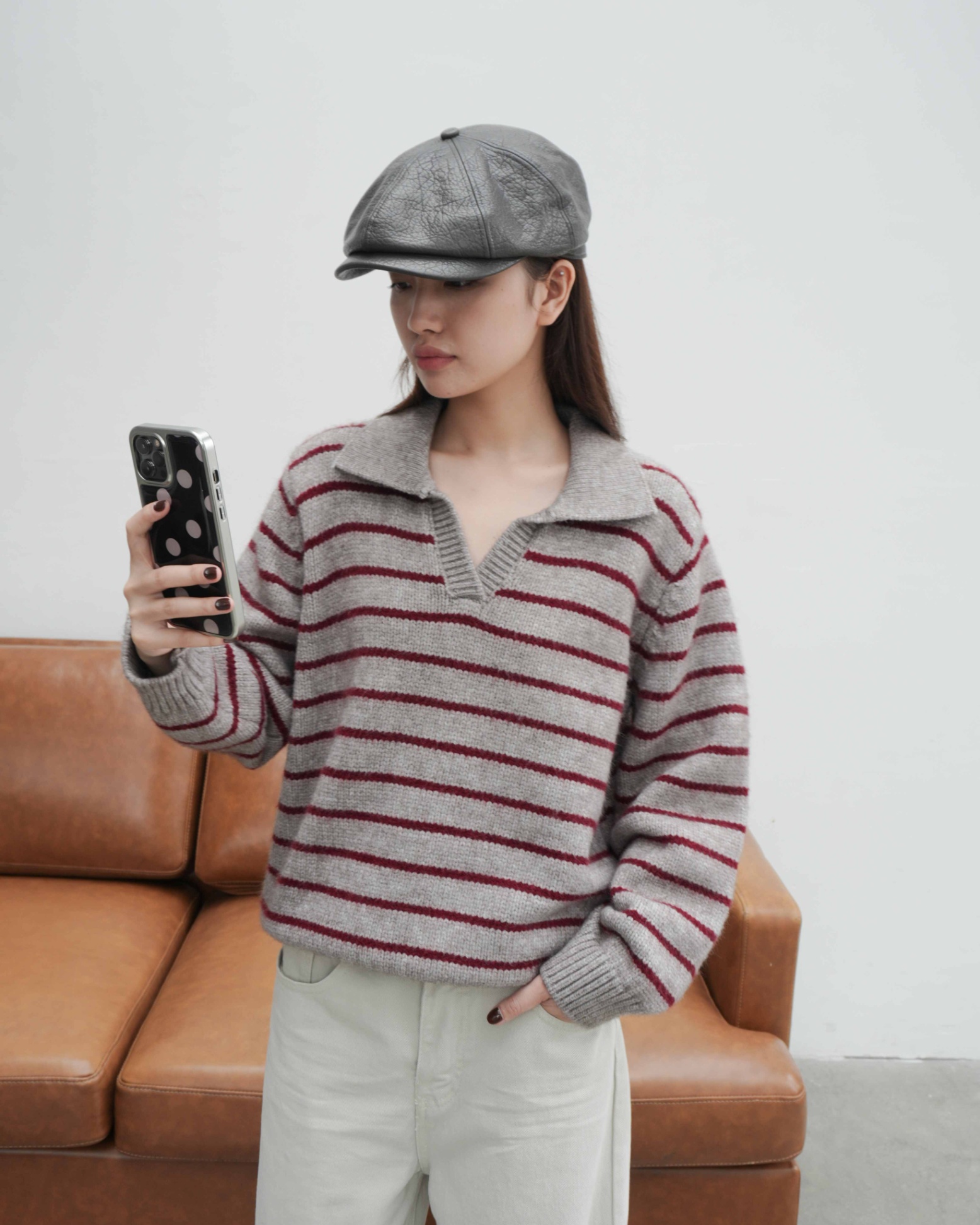 ÁO LEN KẺ NGANG CÓ CỔ F18 F982