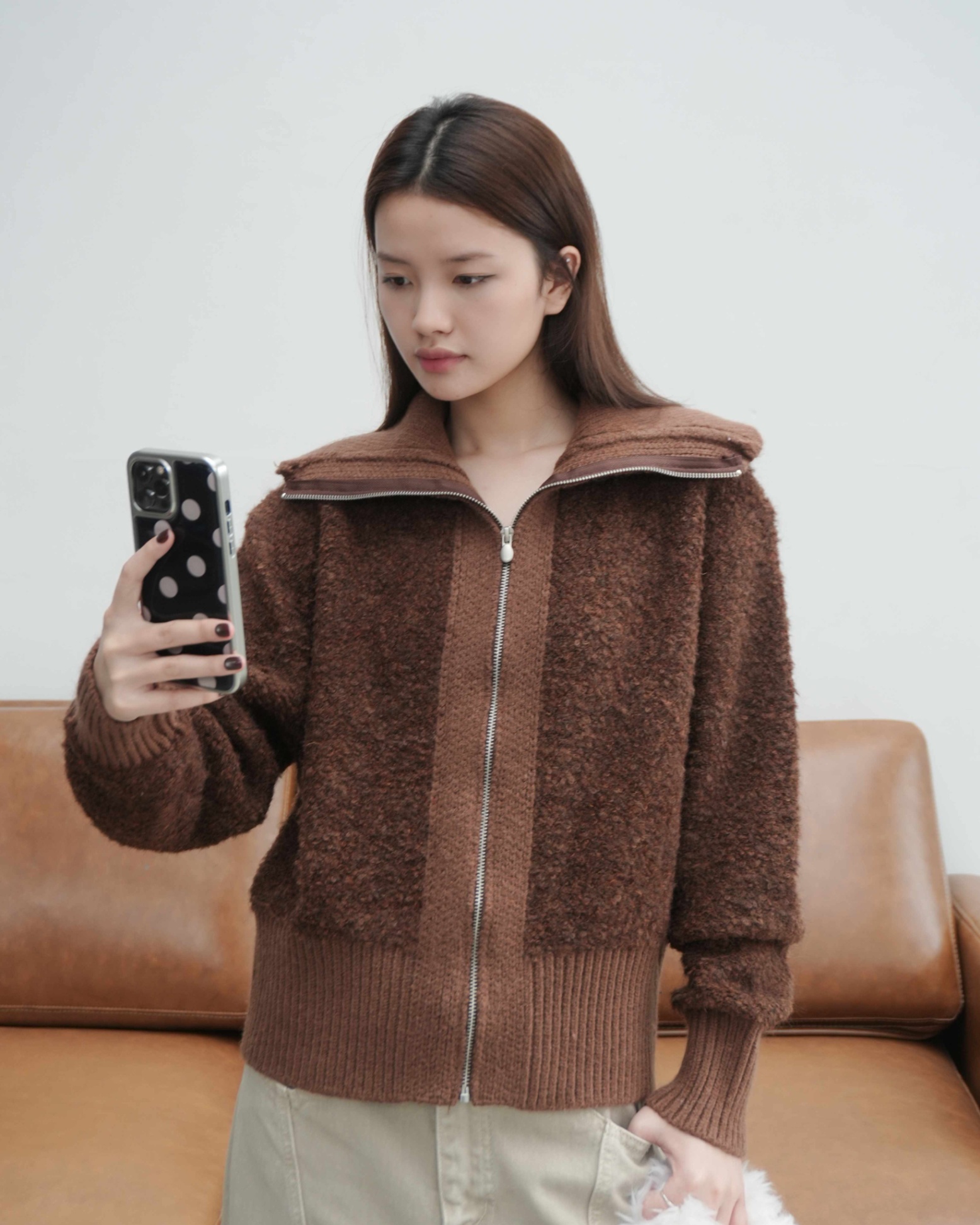 ÁO KHOÁC LEN CỔ CAO 25XHL1581