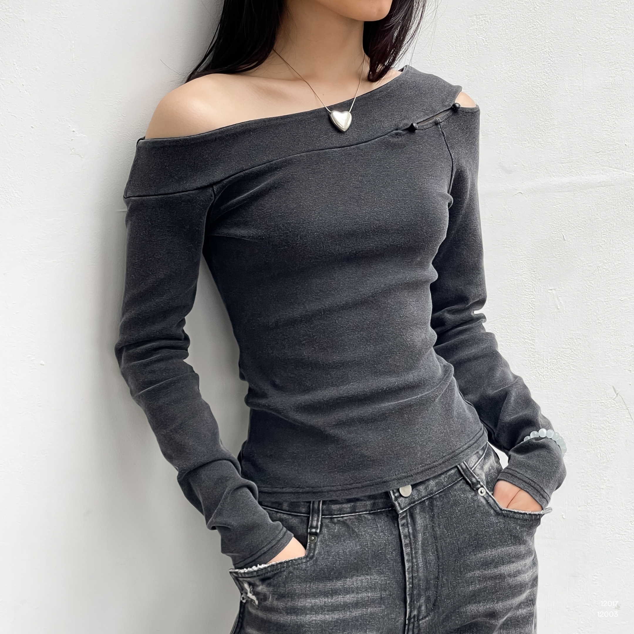 ÁO THUN DÀI TAY WASH TRỄ VAI Z2 2659