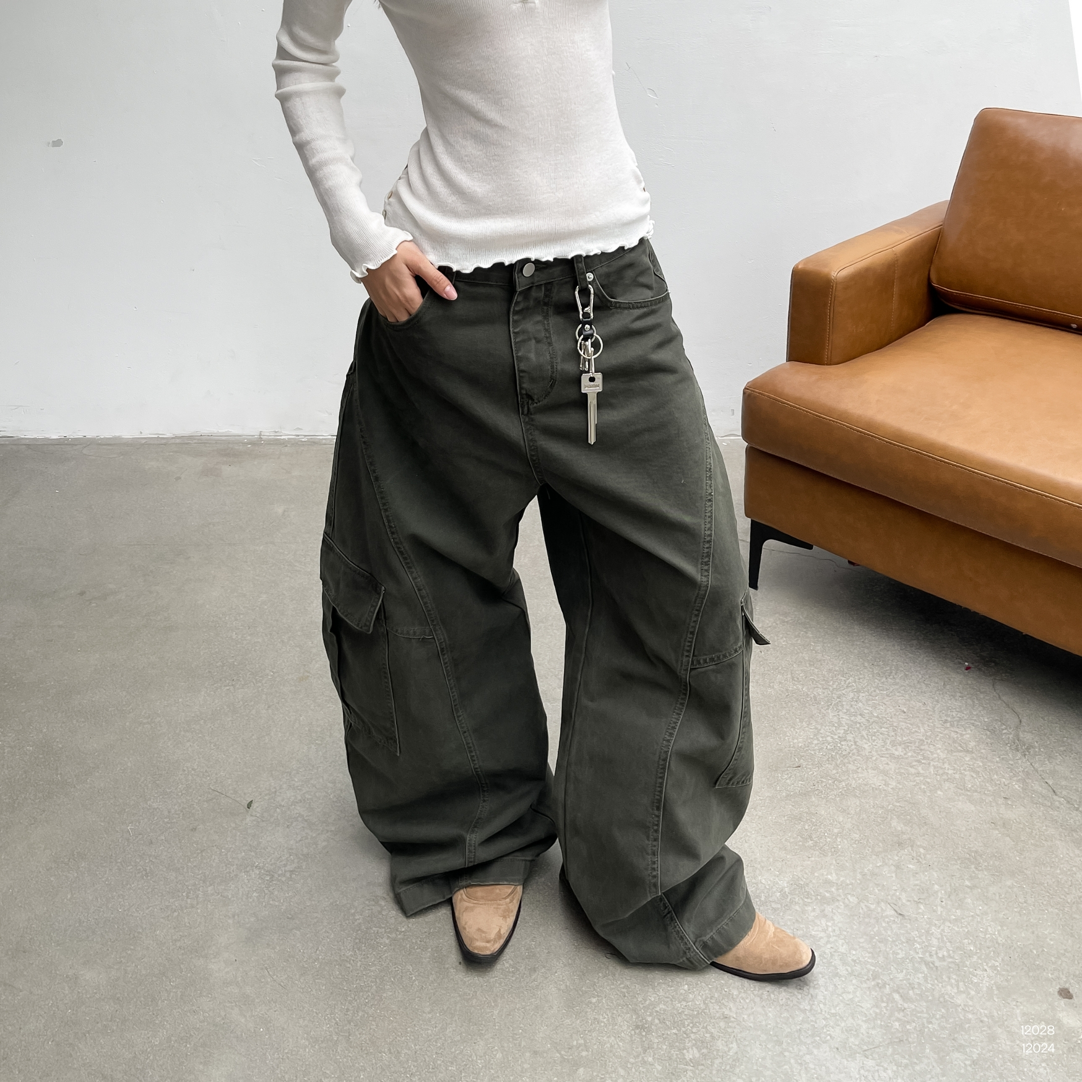 QUẦN KHAKI WASH KÈM DÂY KHOÁ UNM 60712