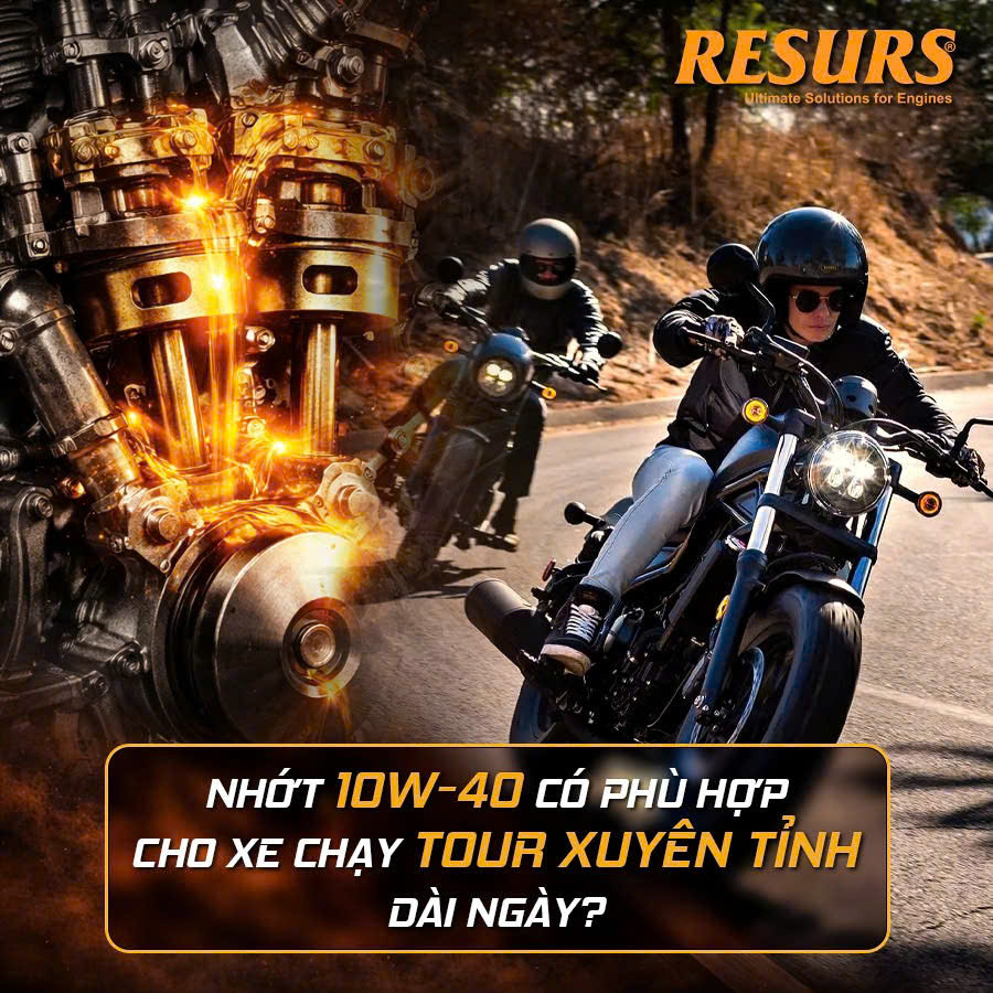 Nhớt 10W40 có phù hợp cho xe chạy tour xuyên tỉnh dài ngày?